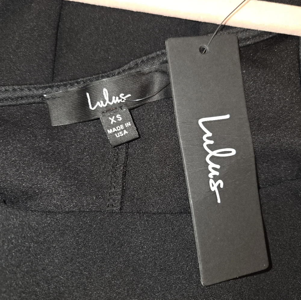 Lulu's One Shoulder Black Dress - Picture 7 of 7